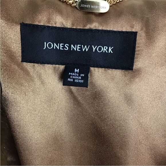 Jones New York Tiered Faux Fur Swing Coat z - Picture 12 of 12